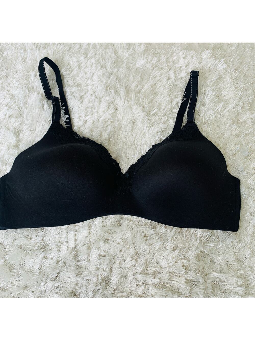 Maidenform Black Wireless Lined Bra Sz 40B 0121LC
